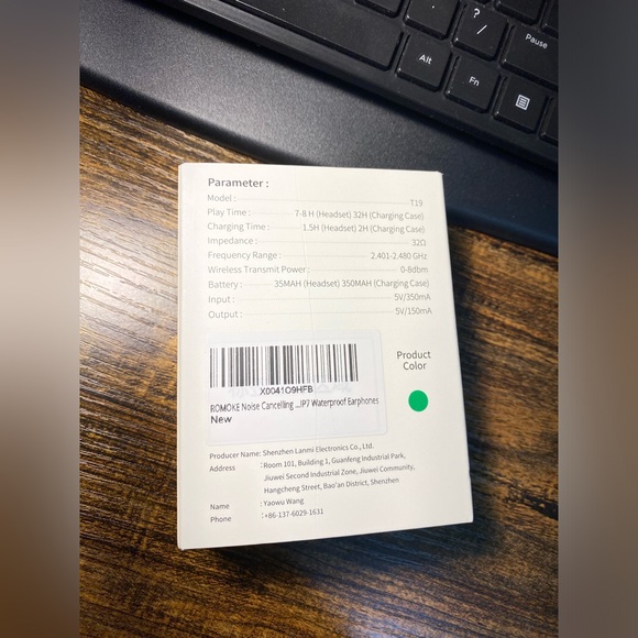 Wireless Earbud, Bluetooth Headphones 5.3 Built in 4 ENC, GREEN - Picture 13 of 13